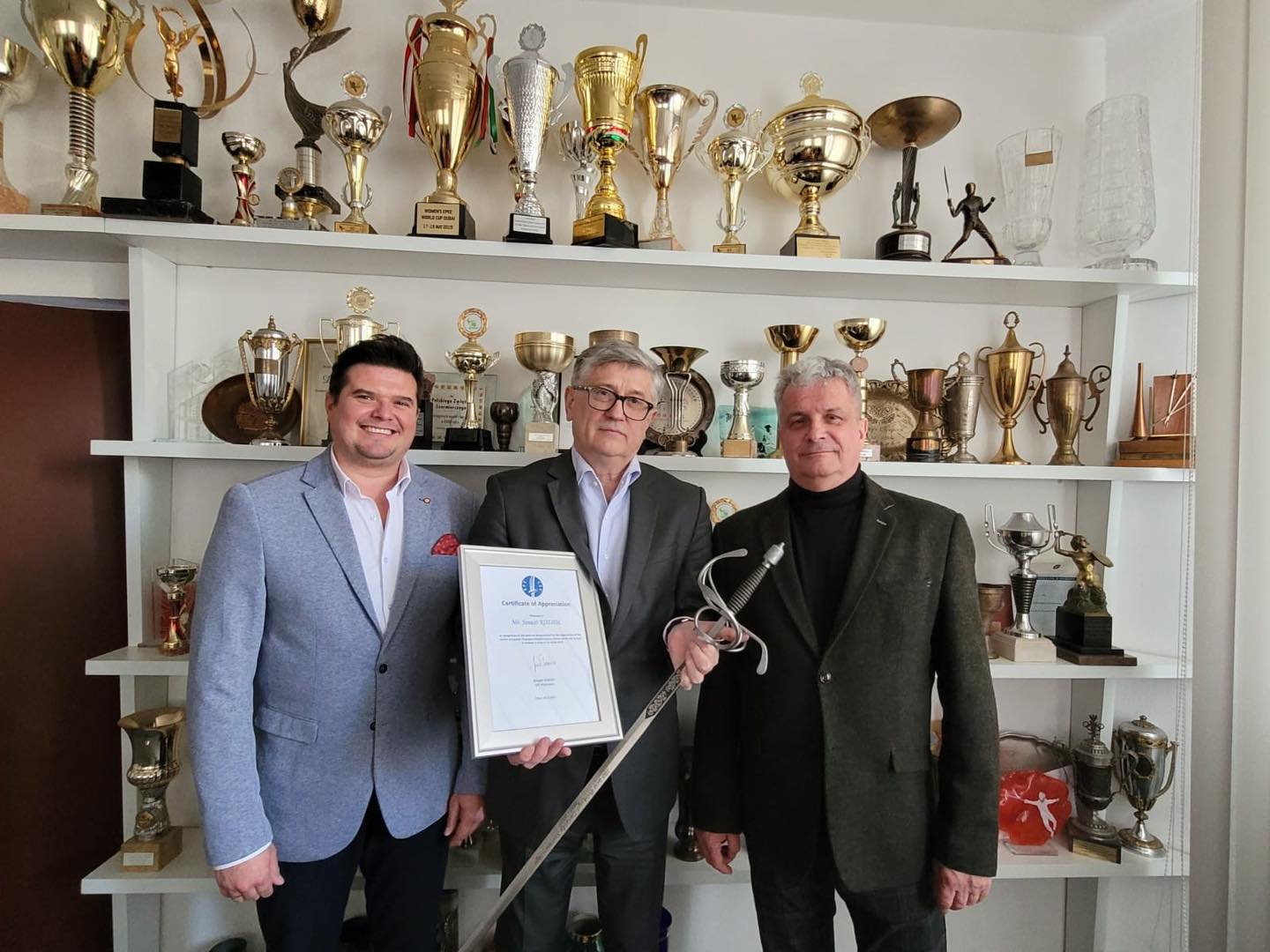 Janusz Koziol honored by European Fencing Confederation