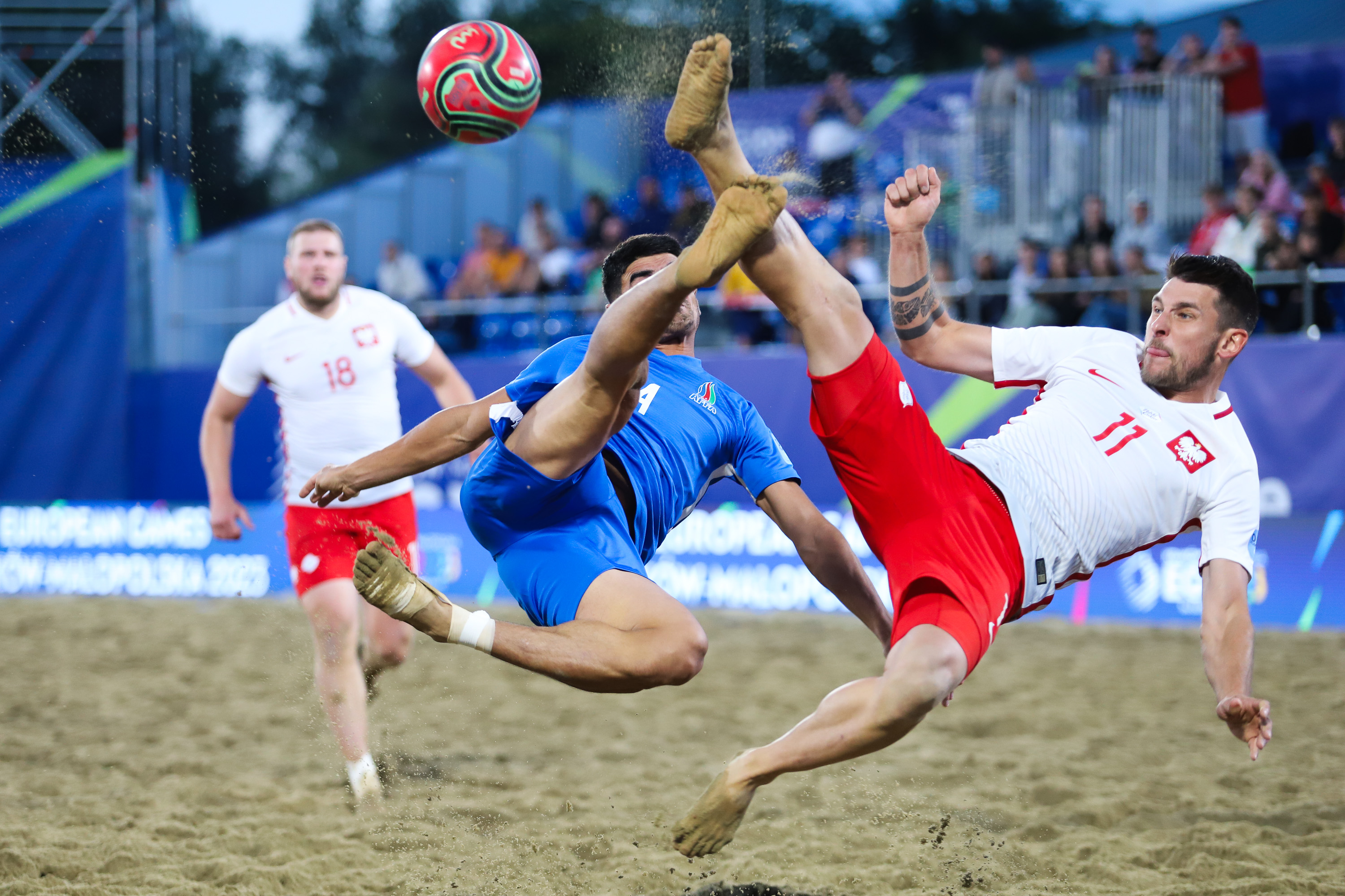 Goals galore on the opening day of the beach soccer tournament