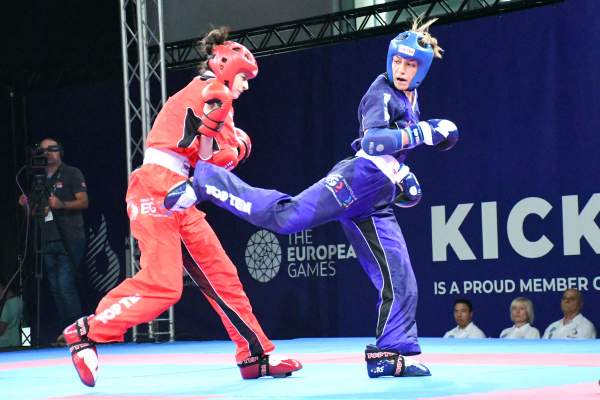 Good kickboxing during the first day of the tournament at the European Games