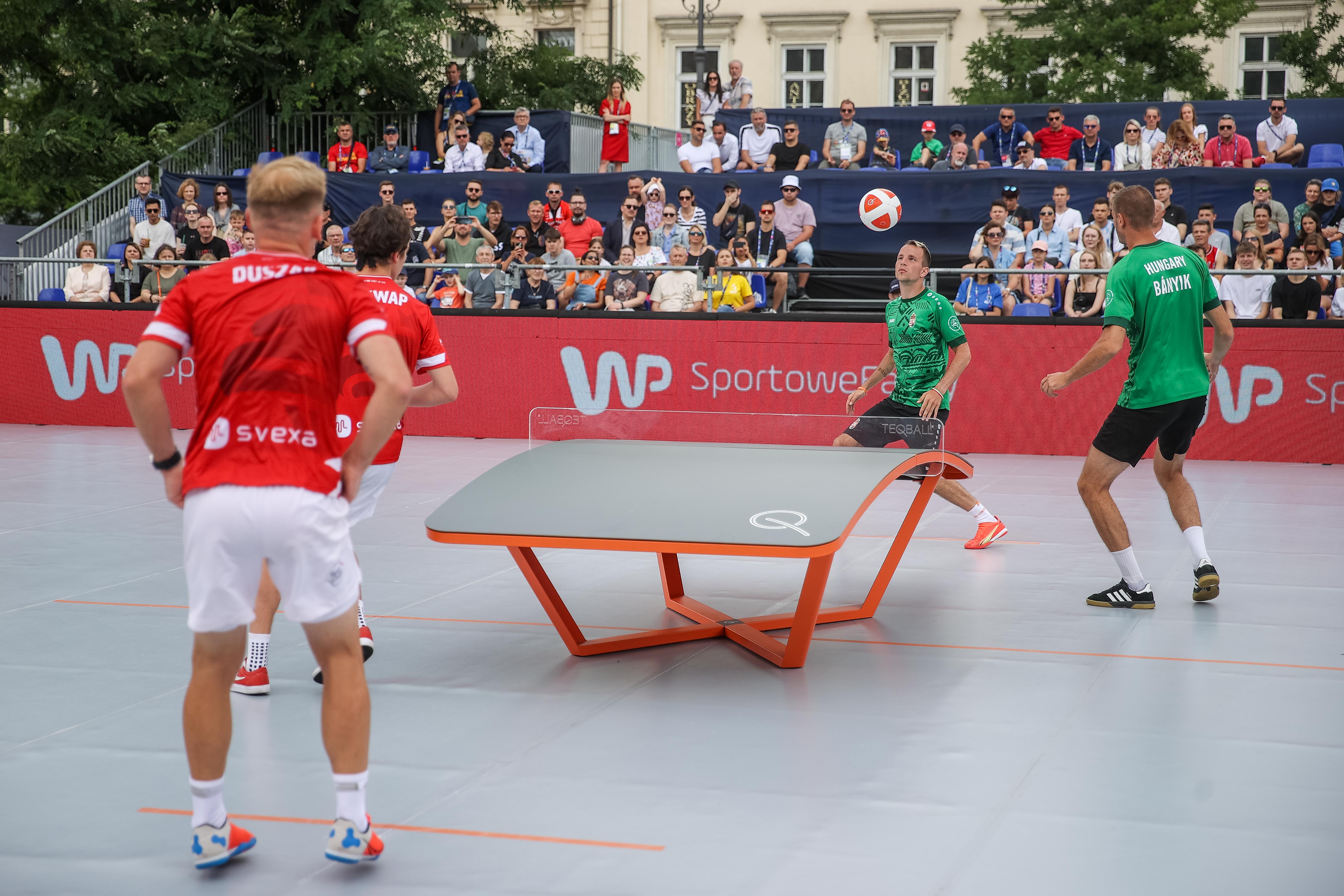 Teqball men’s doubles. Gold for Hungary, bronze for Poland